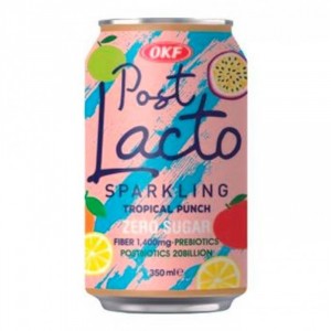 Газированный напиток OKF Post Lacto Tropical Punch zero sugar (без сахара), 350 мл