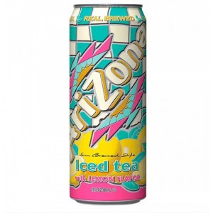 Холодный чёрный чай AriZona Lemon Tea со вкусом лимона 650 мл