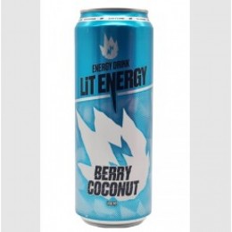 Напиток безалкогольный тонизирующий газированный LIT ENERGY BERRY COCONUT  Ягода Кокос 0,45л