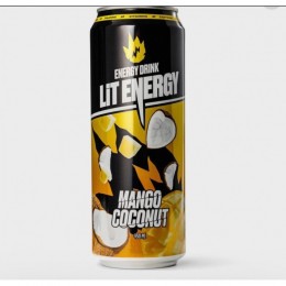 Напиток безалкогольный тонизирующий (энергетический) газированный LIT ENERGY  MANGO COCONUT Манго-Кокос 0,45л