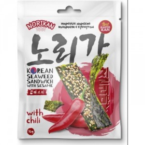 Водоросли NoriKan Chili Sesame Sandwich с кунжутом и чили 16 г