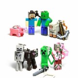 Фигурки-брелки с персонажами Minecraft в ассортименте