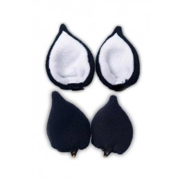 Ушки Sweet Kawaii Clip on Cat Ears - Black/White