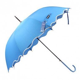 Зонт коричневый с волнистыми краями