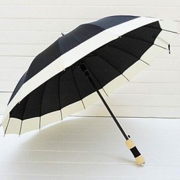 Зонт повседневный черно-белый