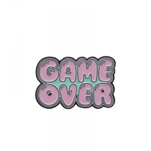 Металлический значок Game Over