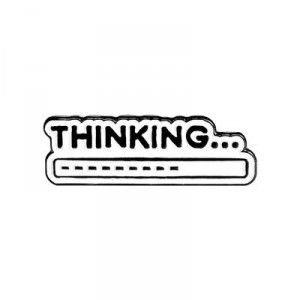 Металлический значок Thinking
