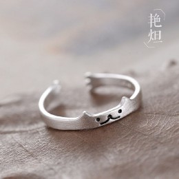 Серебряное кольцо Котик