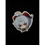 Деревянный значок Genshin impact Гань Юй Б/У