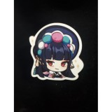 Деревянный значок Genshin impact Юнь Дзинь Б/У