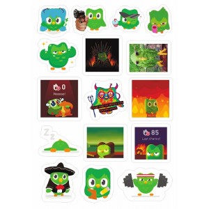 Стикерпаки Duolingo