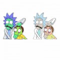 Стерео наклейки Rick and Morty